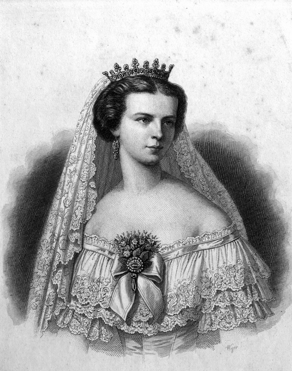 Sissi: إليزابيث Wittelsbach أو إليزابيث من النمسا ، إمبراطورة النمسا والمجر (1837-1898) بواسطة فنان غير معروف