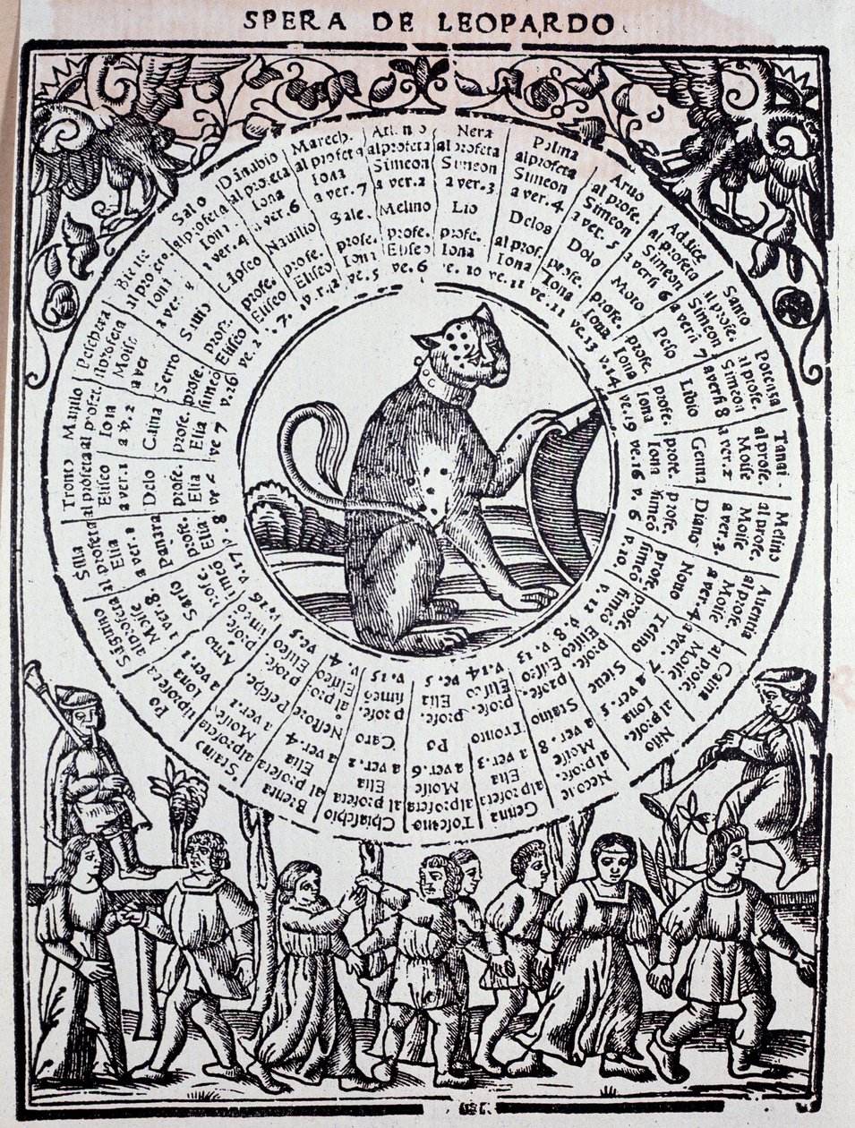 Sphere du Leopard "" Triomphe de la fortune "(انتصار الحظ) بقلم Sigismondo Fanti (القرن السادس عشر) 1526 البندقية ، مكتبة المريخ بواسطة فنان غير معروف