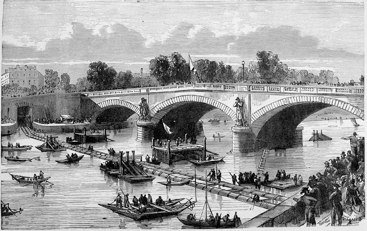 Sphon (siphon?) of the Alma Bridge - engraving بواسطة فنان غير معروف