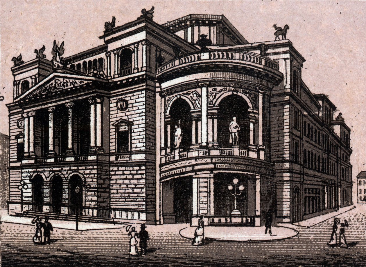مسرح Stadttheater في فيينا في النمسا (فيينا) في "العالم يوضح 168 مشهدًا" غير مؤرخ (نهاية القرن التاسع عشر) بواسطة فنان غير معروف
