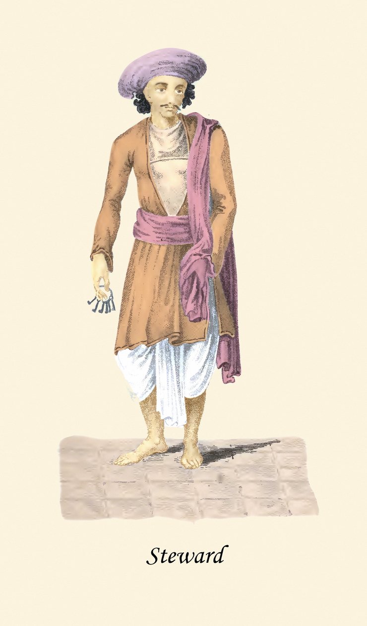 المضيف مع المفاتيح بواسطة فنان غير معروف