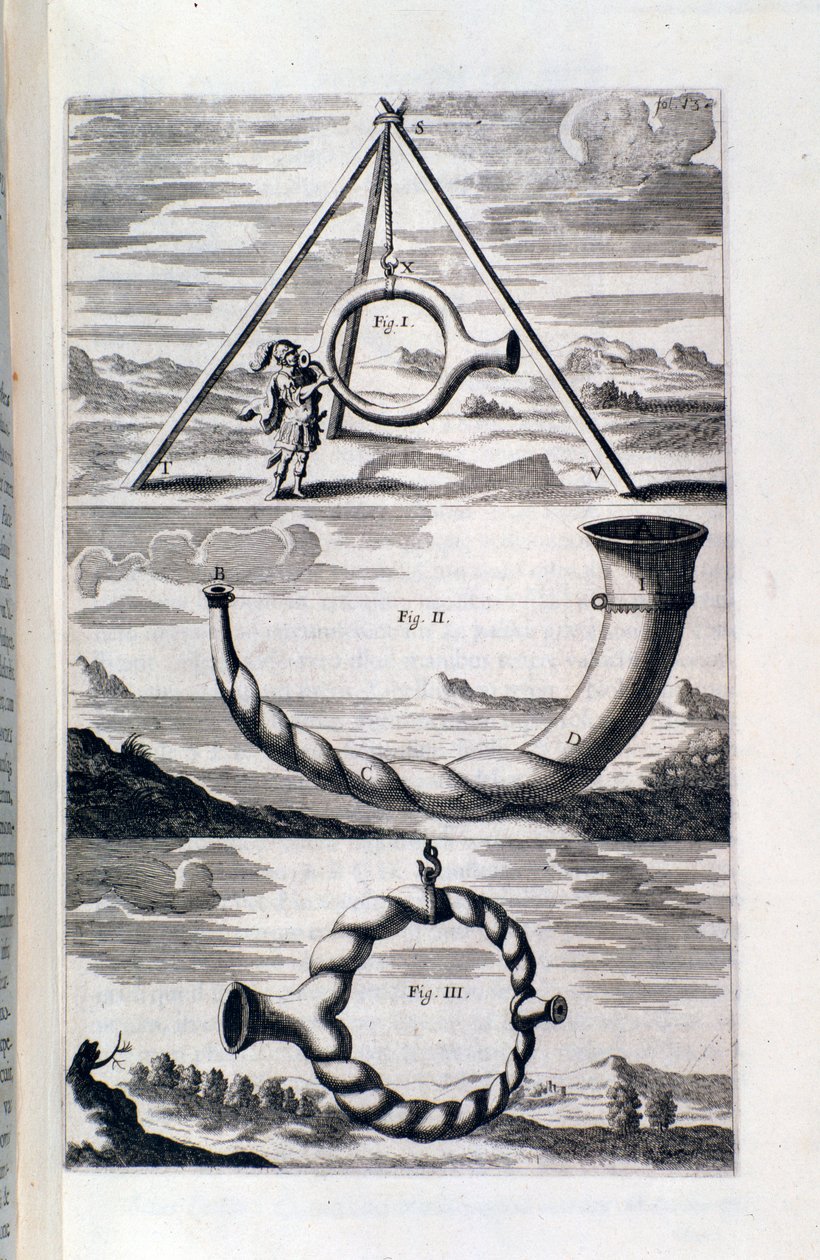 دراسة علم الأصوات. صفحة من Pronurghia nova (1673) بواسطة فنان غير معروف