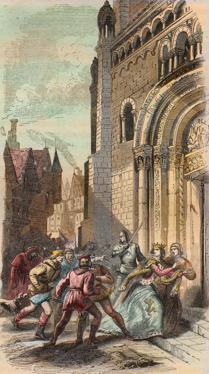 ثورة ناموروي عام 1256. (نامور أو نامور). نقش من 1868 في "Histoire de Belgique من العصور البدائية حتى نهاية عهد ليوبولد الأول" بقلم تيودور جوست (1818-1888). مجموعة خاصة. بواسطة فنان غير معروف