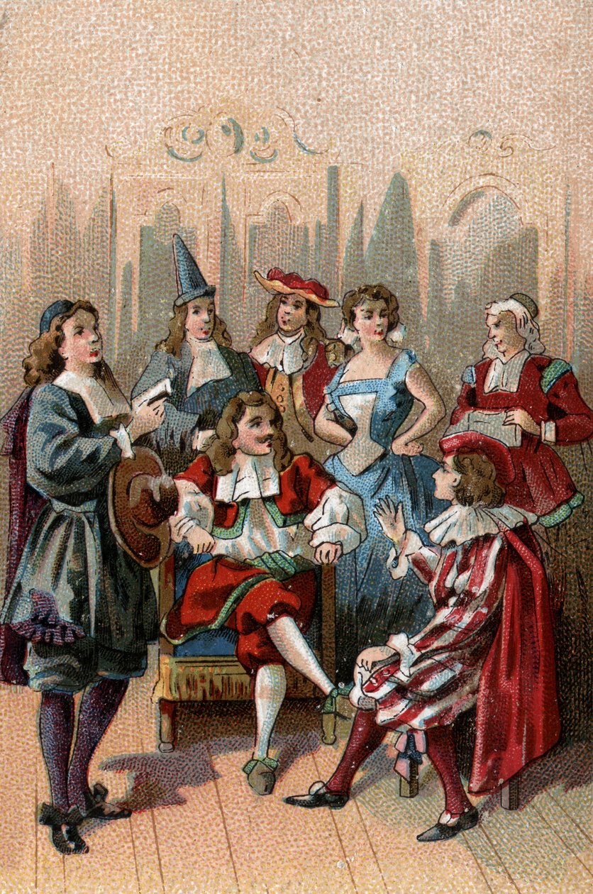 المسرح في العصور: جان بابتيست بوكيلان، ديت موليير (1622-1673) وفرقته. بواسطة فنان غير معروف