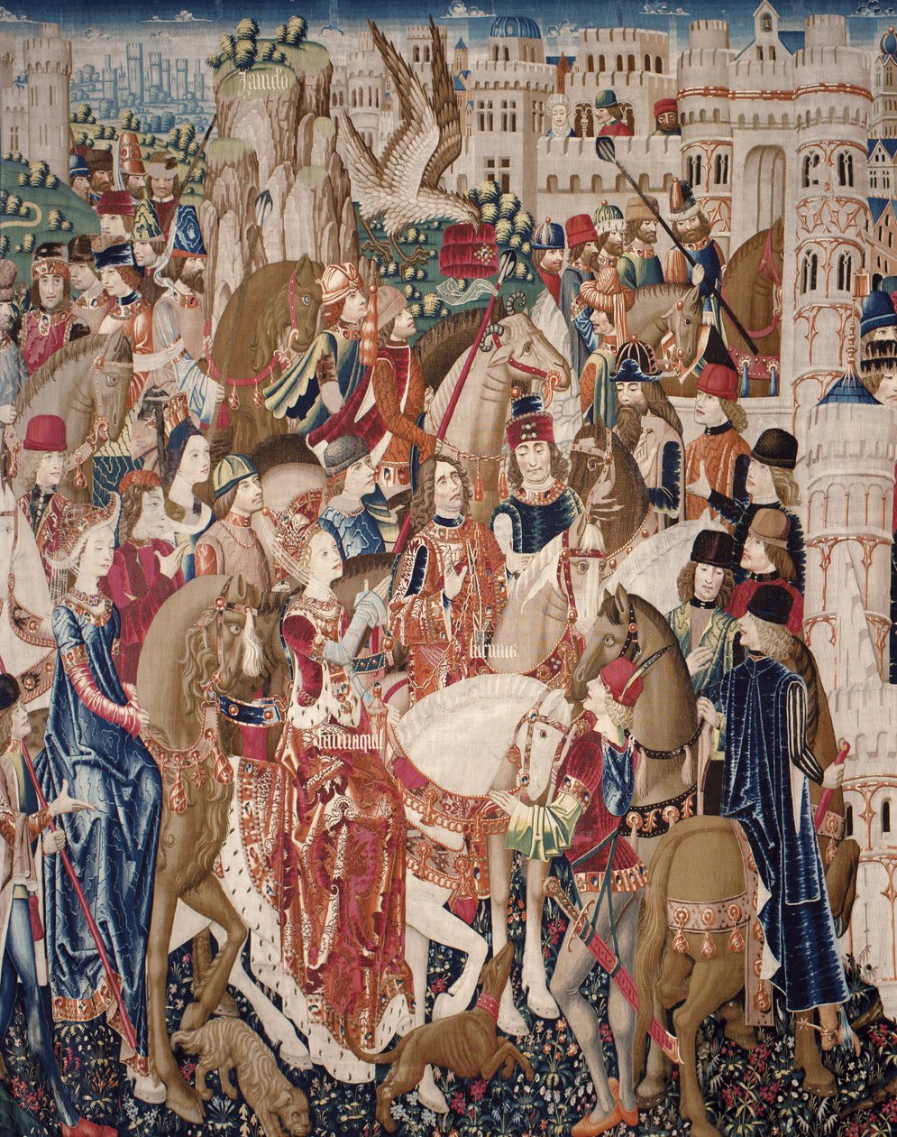 نسيج يوضح Tarquinius Priscus. كاليفورنيا. 1475 (نسيج) بواسطة فنان غير معروف