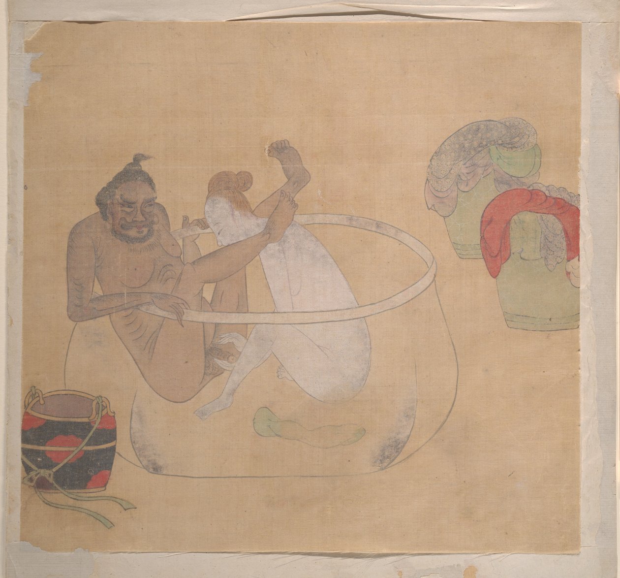 ضابط طرطير مع سيدة شقراء بواسطة فنان غير معروف