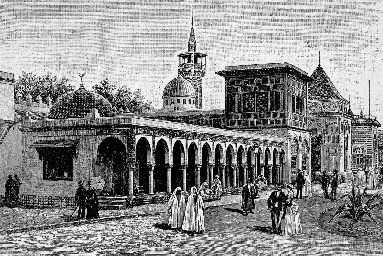 القصر الجزائري في Esplanade des Invalides أثناء المعرض الدولي 1889. بواسطة فنان غير معروف