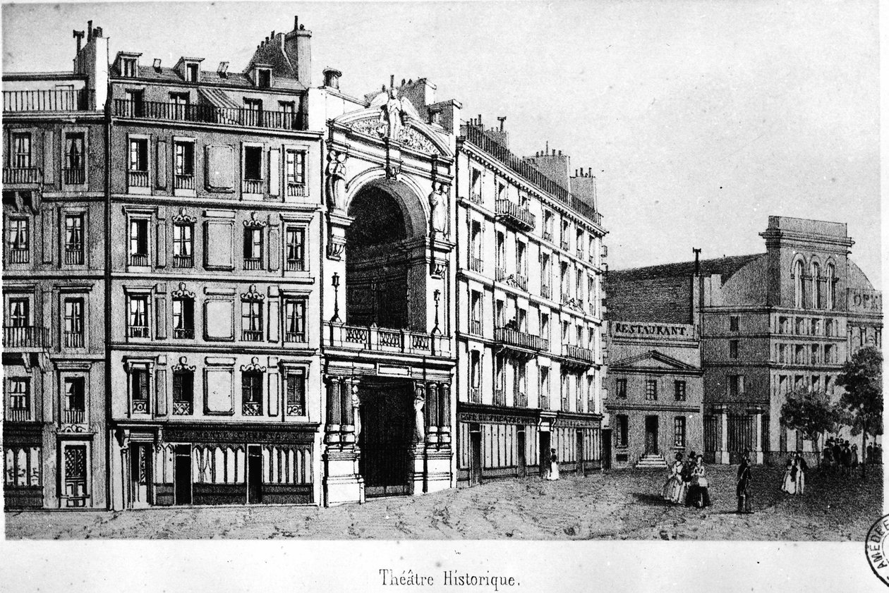 المسرح التاريخي في القرن التاسع عشر - نقش - Carnavalet.¿ بواسطة فنان غير معروف