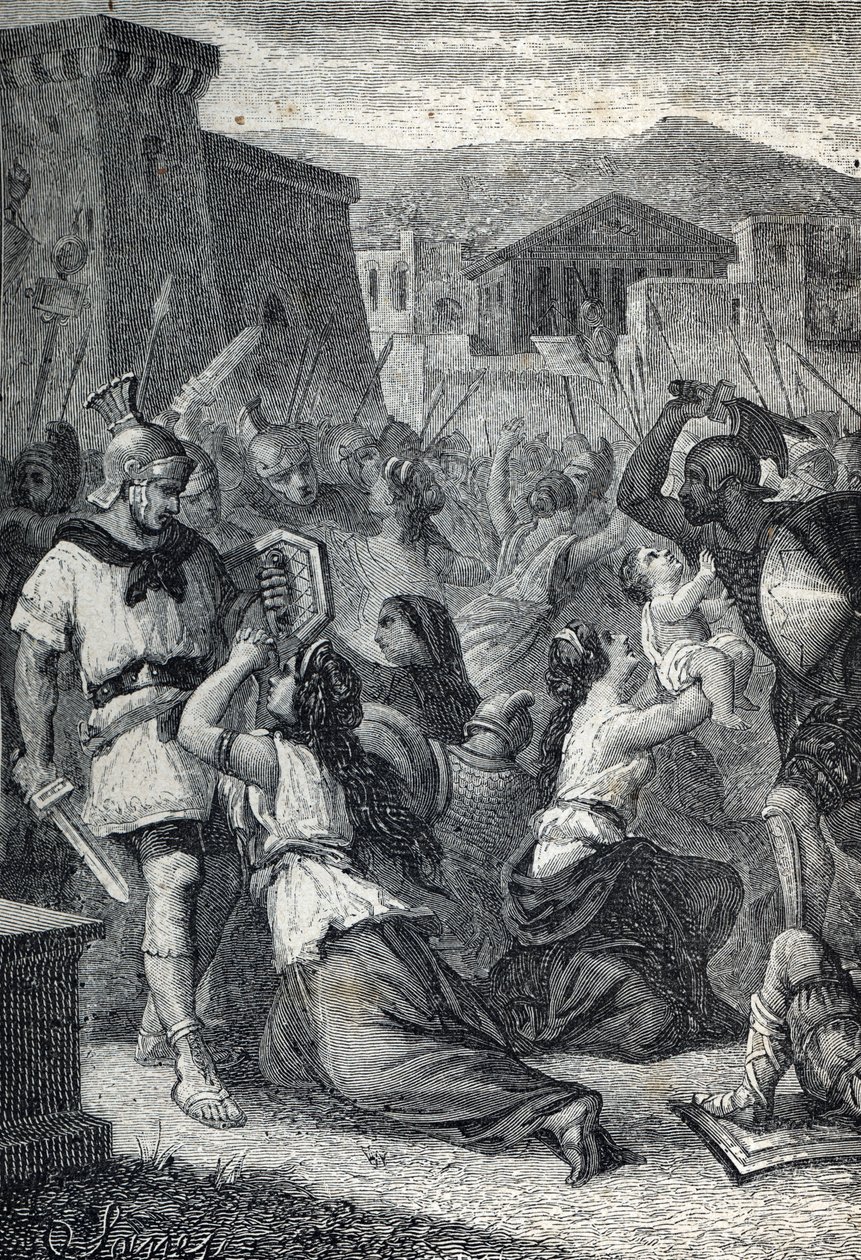 تدخل نساء سابين. نقش 1884 بواسطة فنان غير معروف