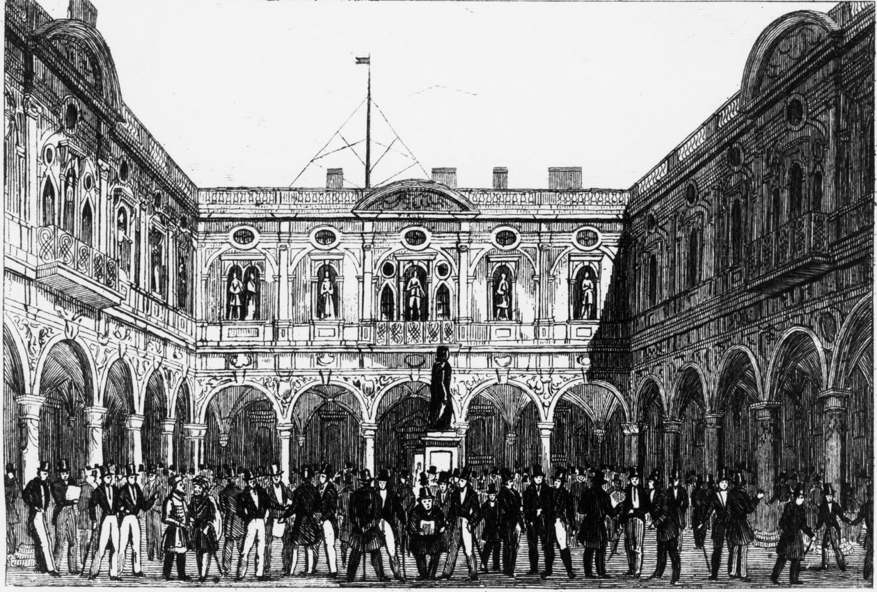 بورصة لندن عام 1821. بواسطة فنان غير معروف