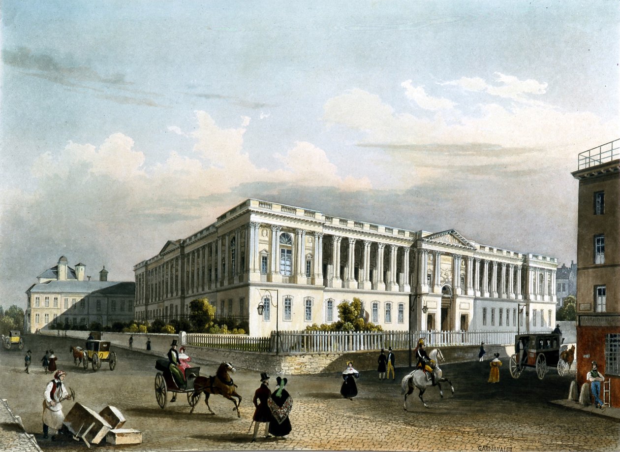 متحف اللوفر حوالي عام 1840 بواسطة فنان غير معروف