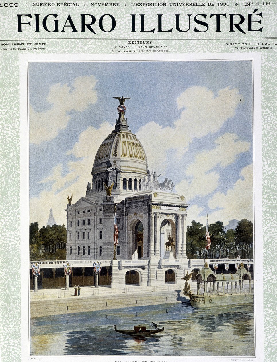 قصر الولايات المتحدة في المعرض العالمي - في "" Le Figaro Illustré "، نوفمبر 1899 بواسطة فنان غير معروف