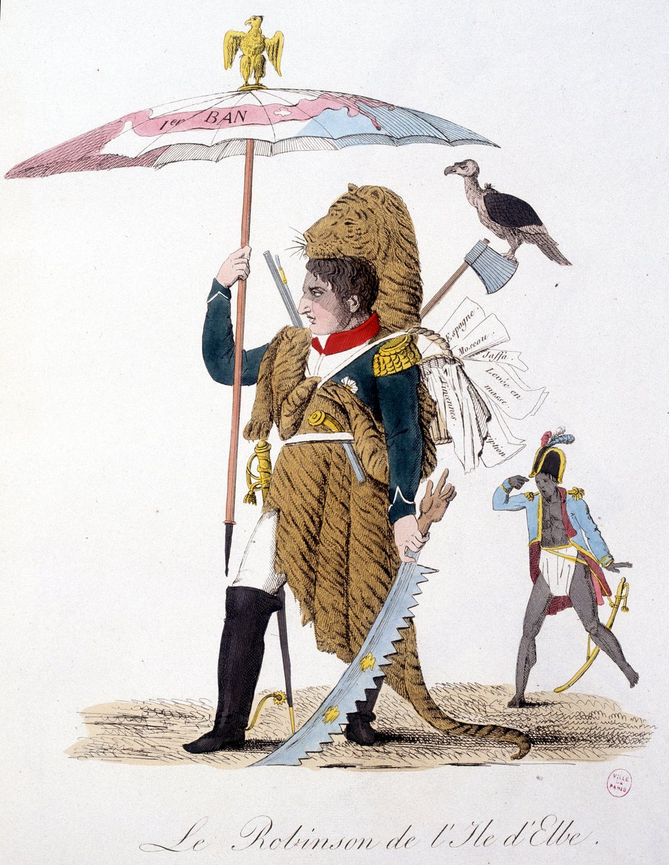 The Robinson of Elba Island - في "" Napoleon 1st، dummy collection، c. 1814 بواسطة فنان غير معروف