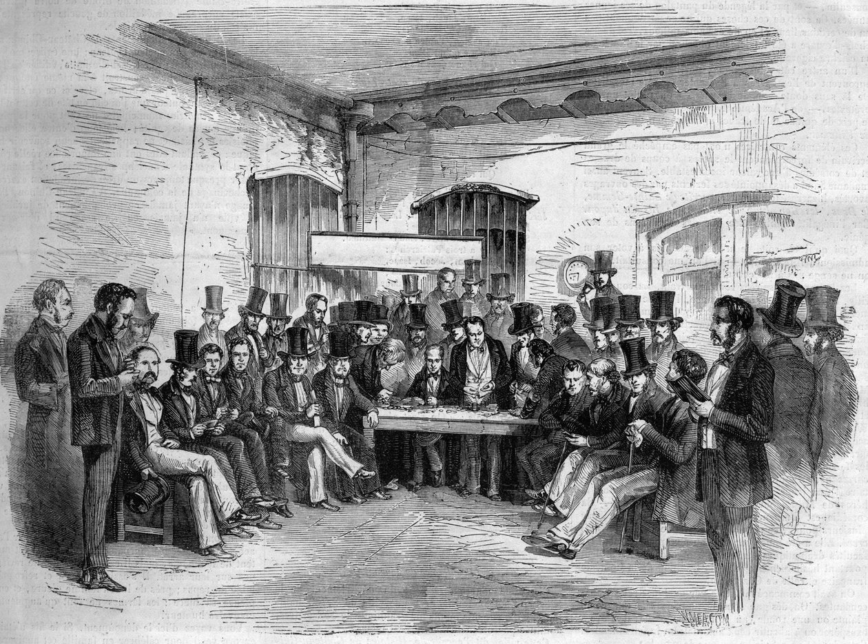 البورصة - بوينس آيرس ، الأرجنتين 1868 بواسطة فنان غير معروف