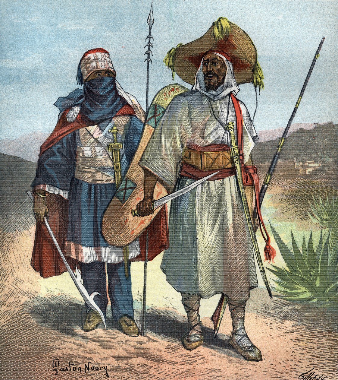 الطوارق عام 1892. بواسطة فنان غير معروف