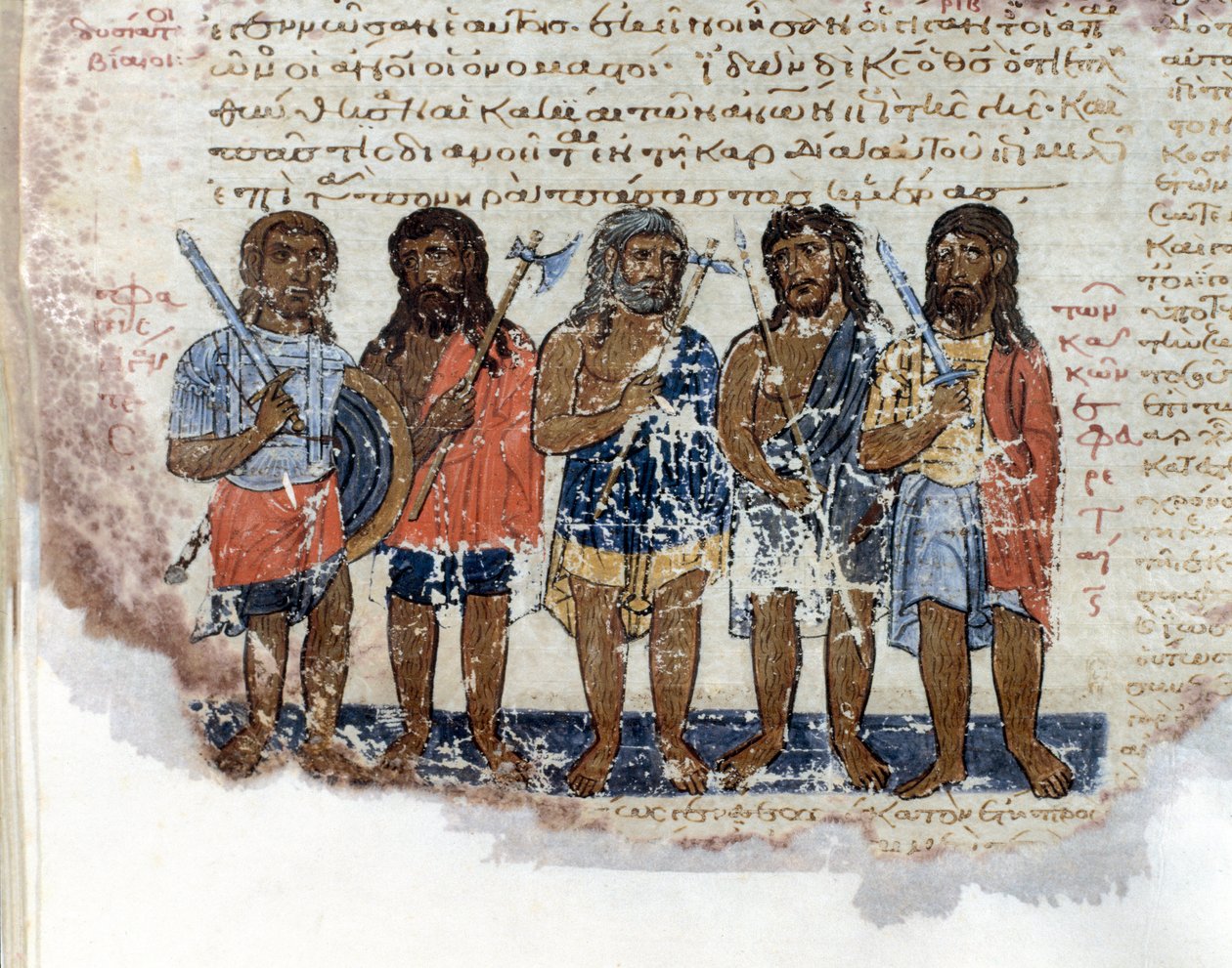 جيش جيانت (رفائيم أو نفيليم) الذين تعرضوا للضرب على يد جيش الملك داود المصغر مأخوذ من "Codex de l