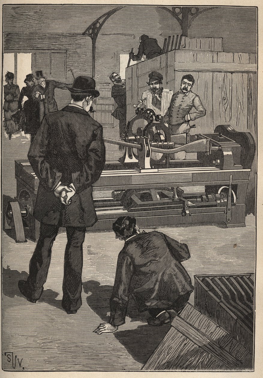 فن الجولات: برج بلانشارد. نقش من عام 1885 في "" Les Arts et metiers Illustres "" لأدولف بيتارد. بواسطة فنان غير معروف