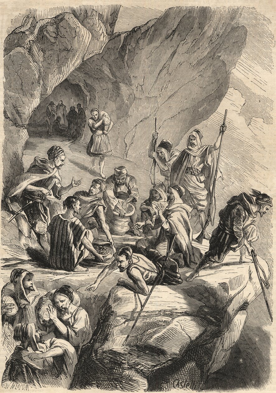 مزورو القبايل سنة 1857. (تزوير). نقش في "لوموند لامع" من عام 1857. مجموعة خاصة. بواسطة فنان غير معروف