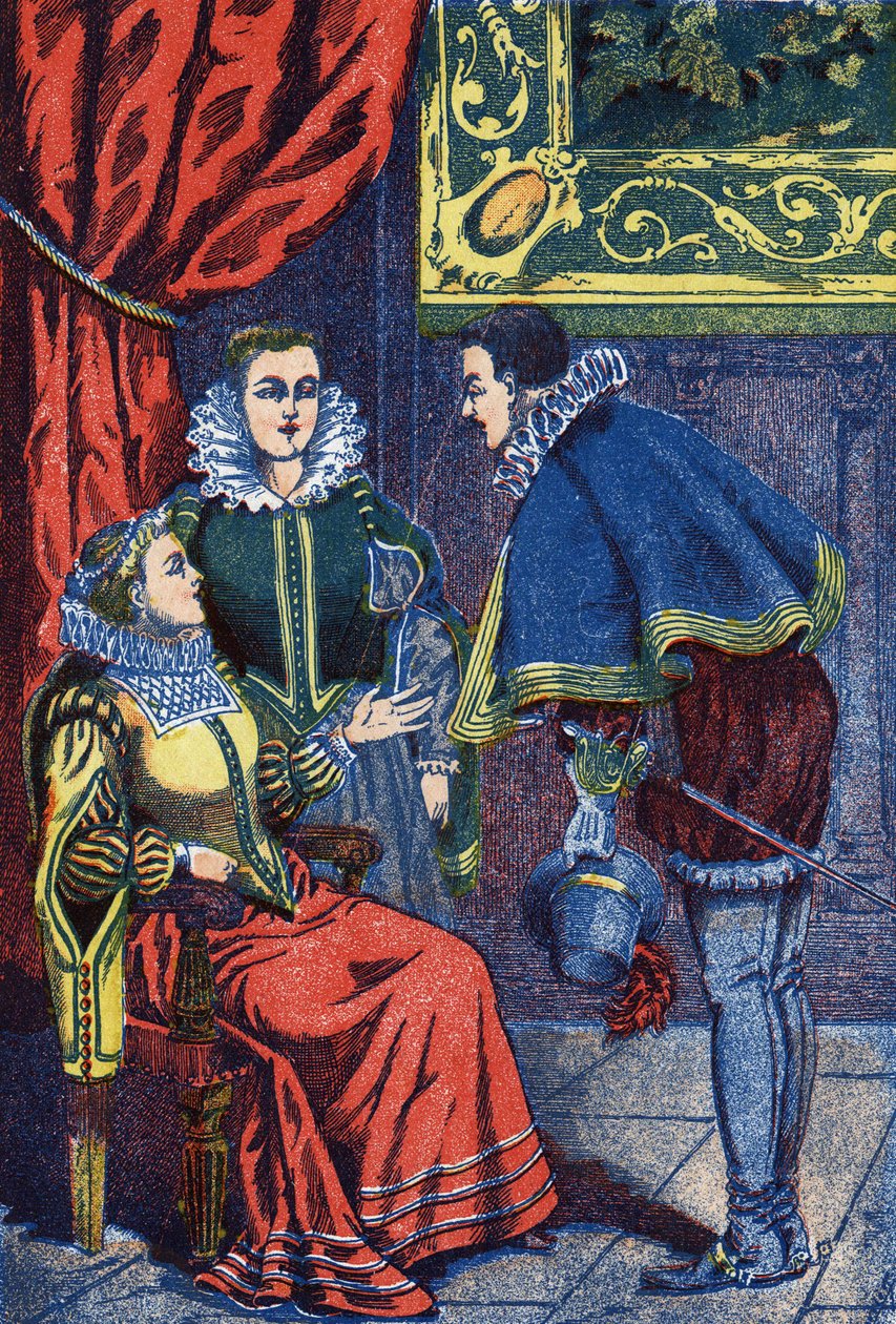 الرقص. رسم مجهول لـ "" سندريلا "، حكاية تشارلز بيرولت (1628-1703) ، الكاتب الفرنسي. الصور مارسيل فاني ، جارفيل نانسي ، بدون تاريخ (أواخر القرن التاسع عشر). بواسطة فنان غير معروف