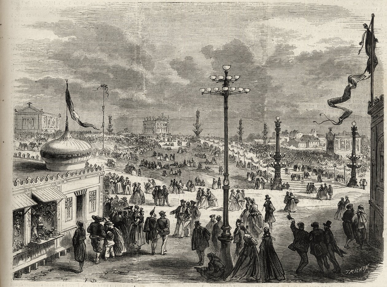 عيد 15 أغسطس 1867 على تروكاديرو في باريس - الكون اللامع لعام 1867 بواسطة فنان غير معروف