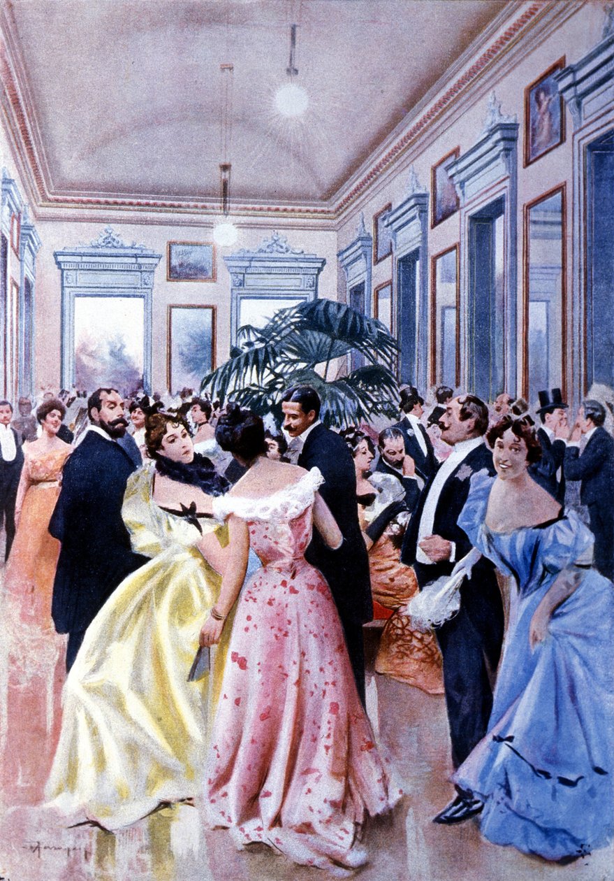 بهو مسرح لا سكالا (تياترو ألا سكالا) في ميلانو. 1890. بواسطة فنان غير معروف
