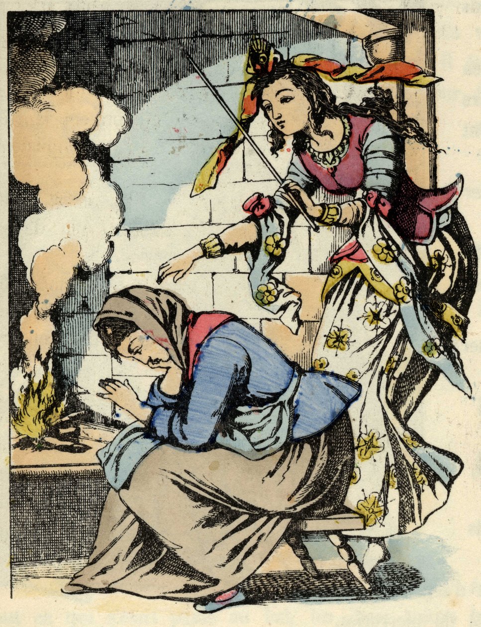 رسوم سندريلا وسندريلا الجيدة. رسم توضيحي لقصة تشارلز بيرولت "Cinderella or La petite slipper de verre" بواسطة فنان غير معروف