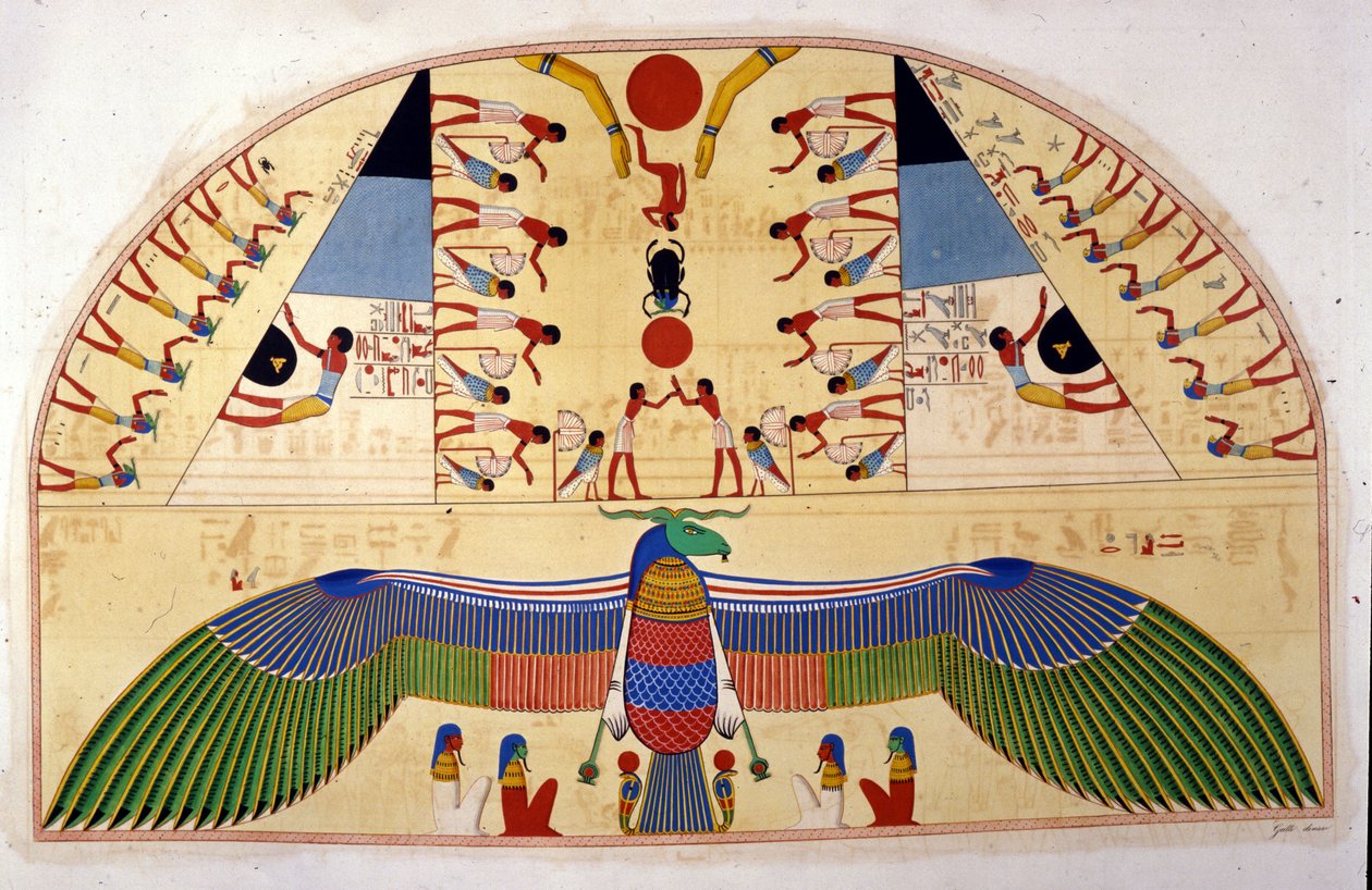 روح Chnuphis - في "" آثار مصر والنوبة العليا "" لإيبوليتو روسيليني (روسيليني). بواسطة فنان غير معروف