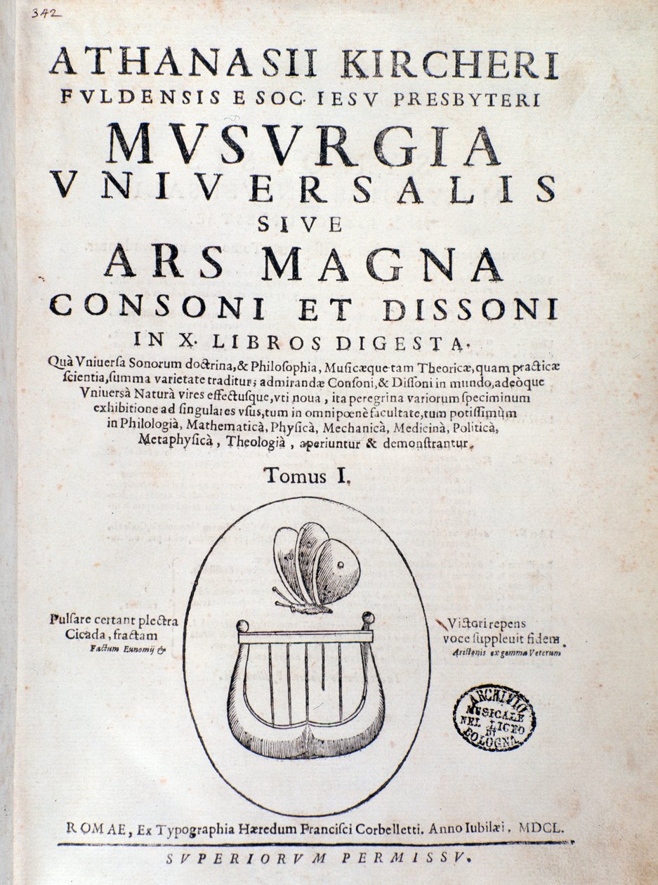 صفحة عنوان Musurgia (1650) بواسطة فنان غير معروف