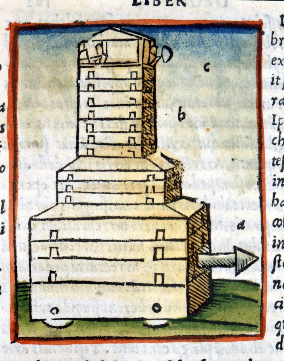 سلحفاة ، دبابة - في "De architecture" بواسطة فيتروفا من عام 1630 بواسطة فنان غير معروف