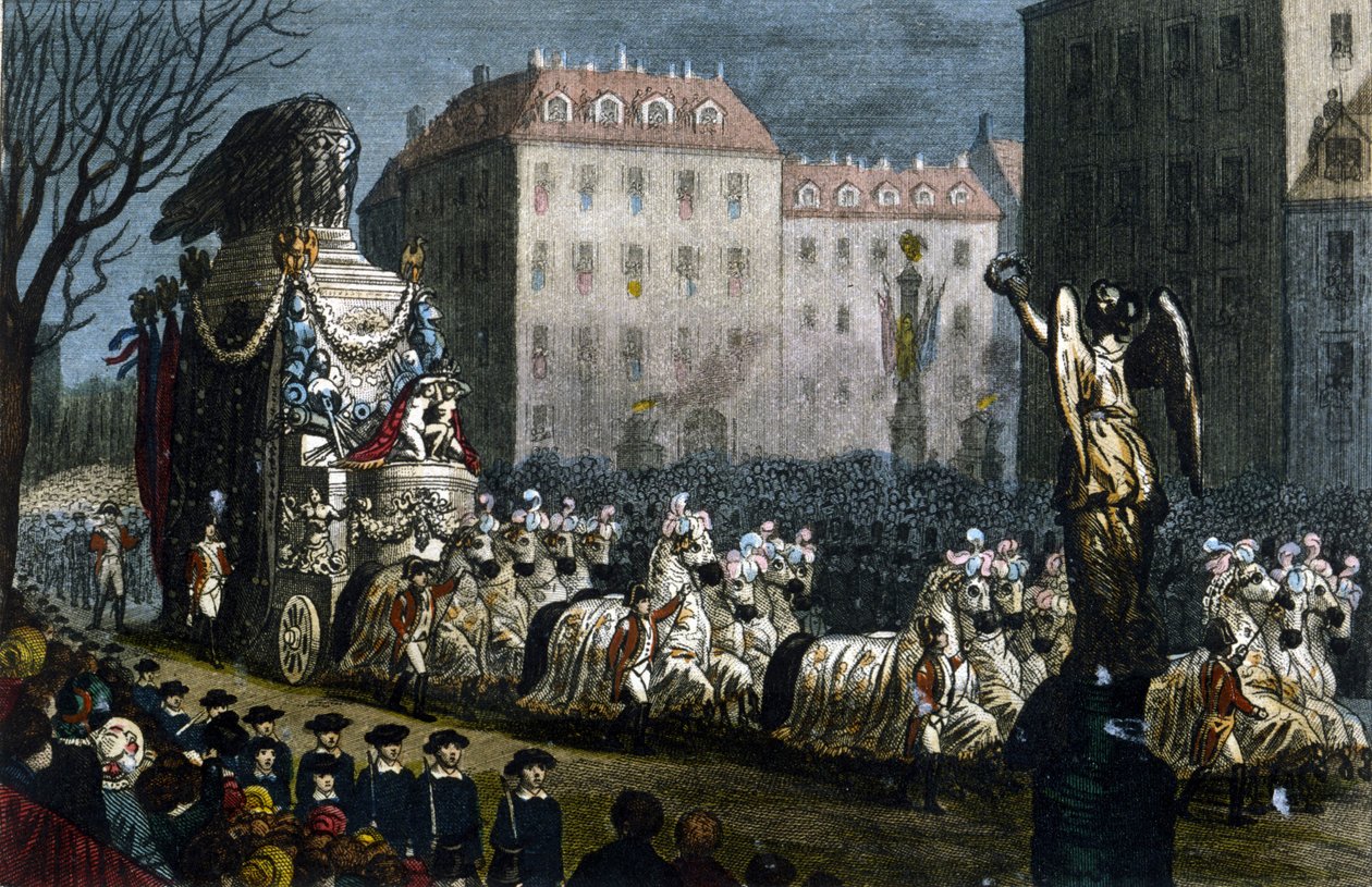 نقل رماد نابليون الأول (1769-1821) ، إلى كوربفوا (Hauts-de-Seine) ، 15 ديسمبر بواسطة فنان غير معروف