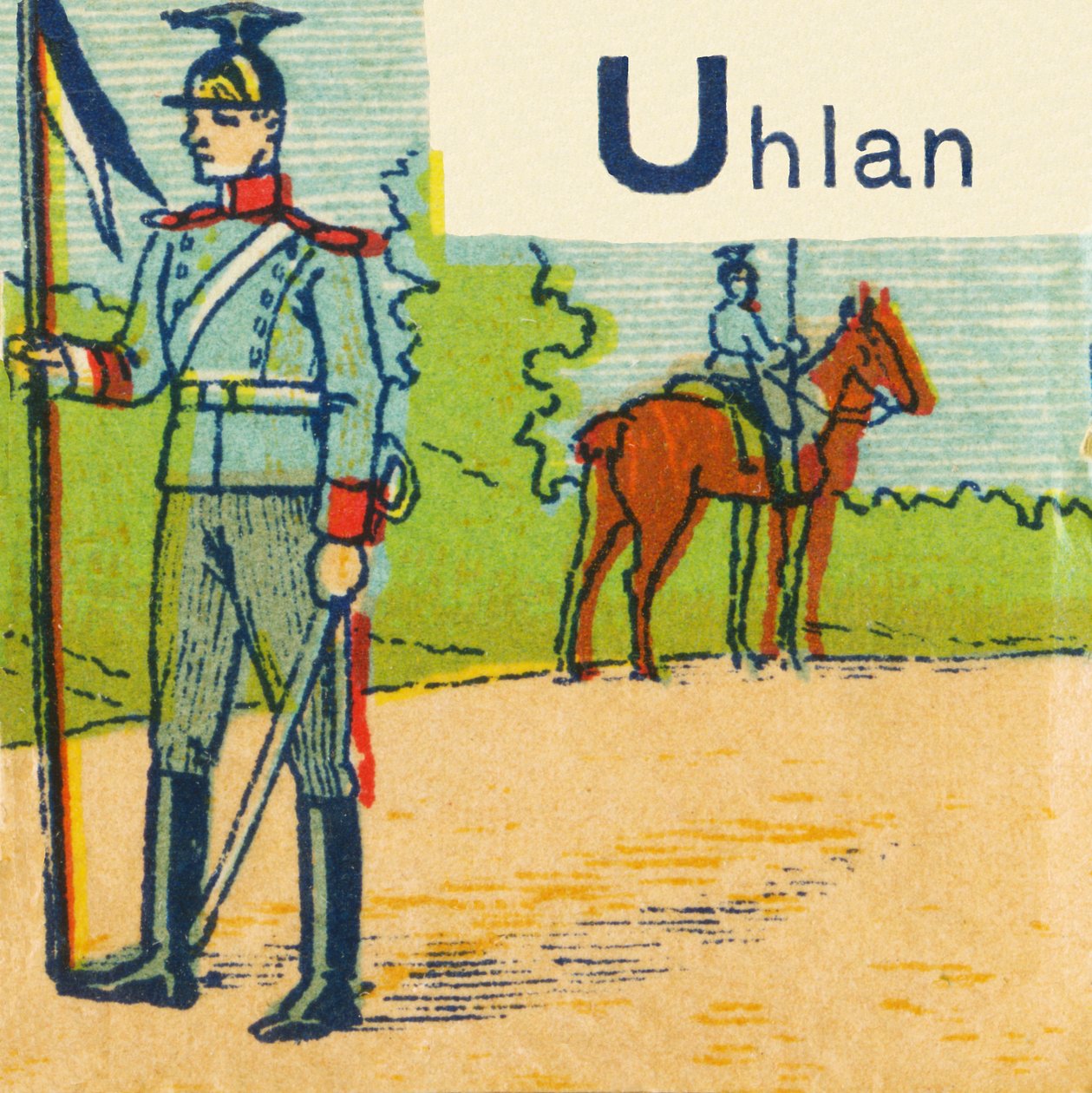 U مثل Uhlan بواسطة فنان غير معروف