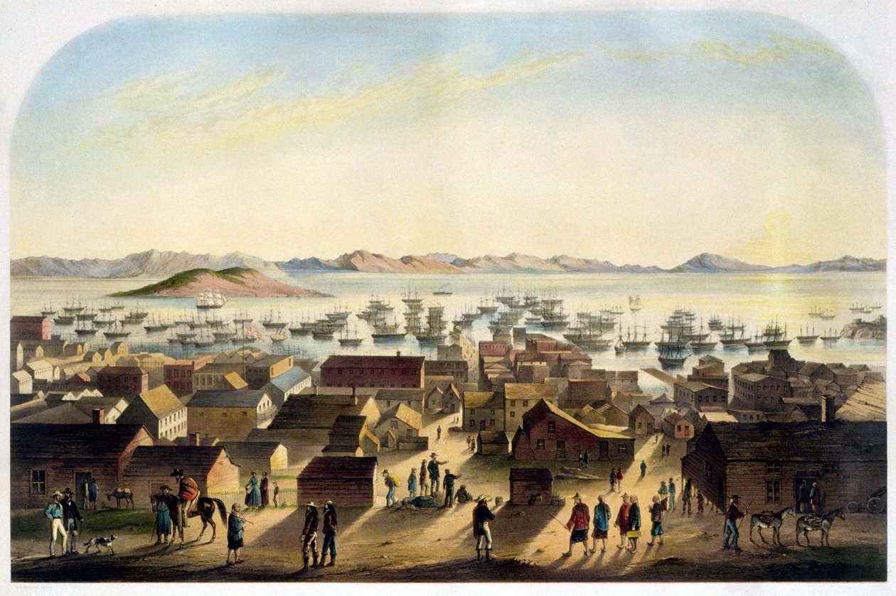 منظر سان فرانسيسكو. sd. كاليفورنيا. 1860 بواسطة فنان غير معروف