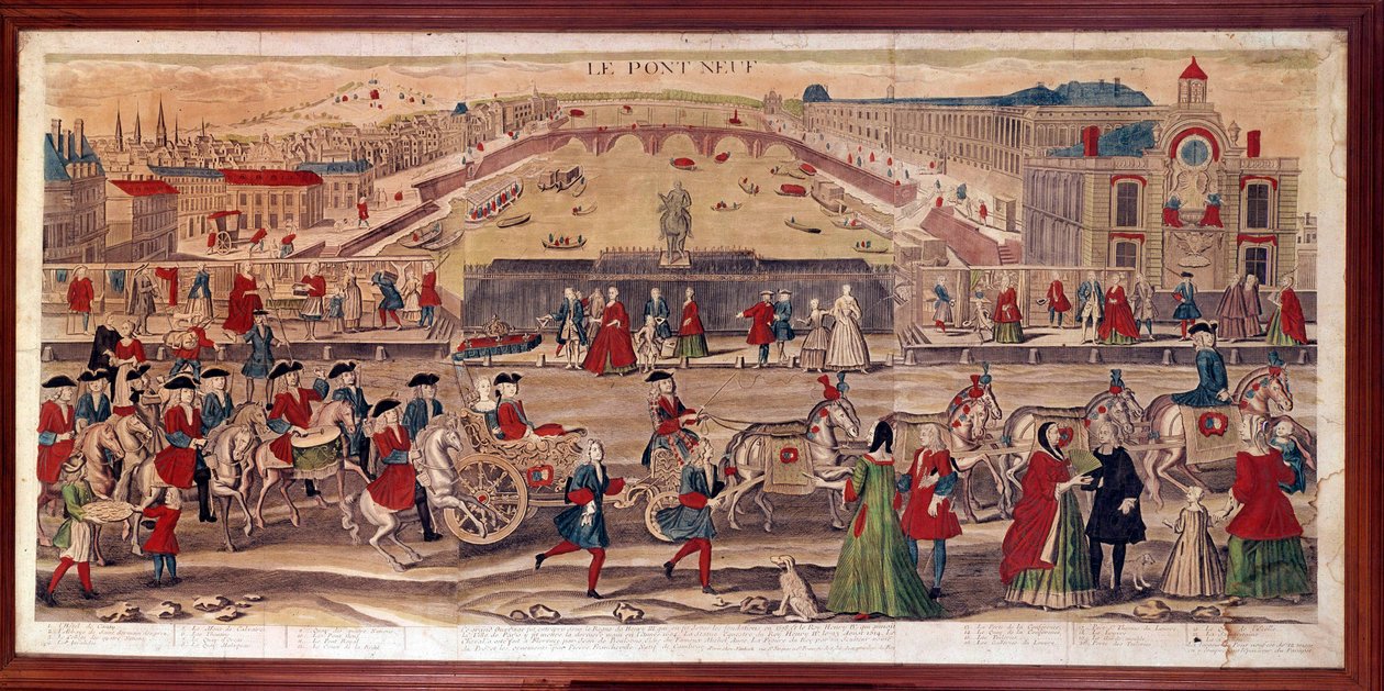 منظر لـ Pont-Neuf في باريس يمكنك أيضًا مشاهدة فندق Hotel de Conty ودير Saint Germain des Pres وكلية الأمم الأربعة و Invalides و Mont du Calvaire و Quai d
