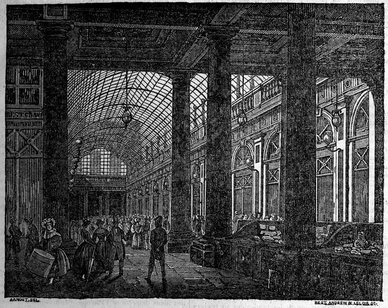 منظر لمعرض أورليانز في قصر رويال دي باريس عام 1835. بواسطة فنان غير معروف