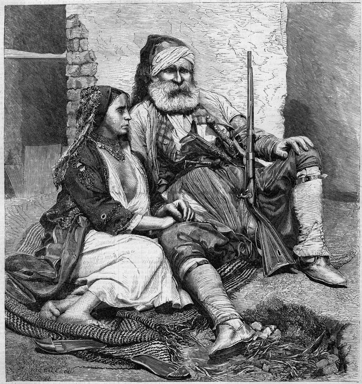أنواع وأزياء الفلاش (Palicare و Gypsy). من صورة Ch. دي زاثماري ، من بوخارست. نقش في "" Le Monde Illustré "" رقم 28 في 24 أكتوبر بواسطة فنان غير معروف