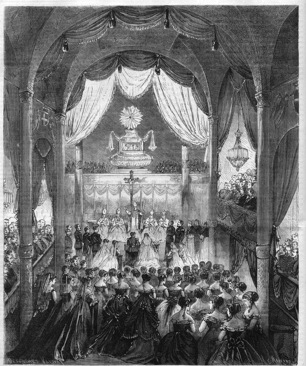 حفل زفاف الأمير هامبرت الأول أمير إيطاليا (Umberto I بواسطة فنان غير معروف