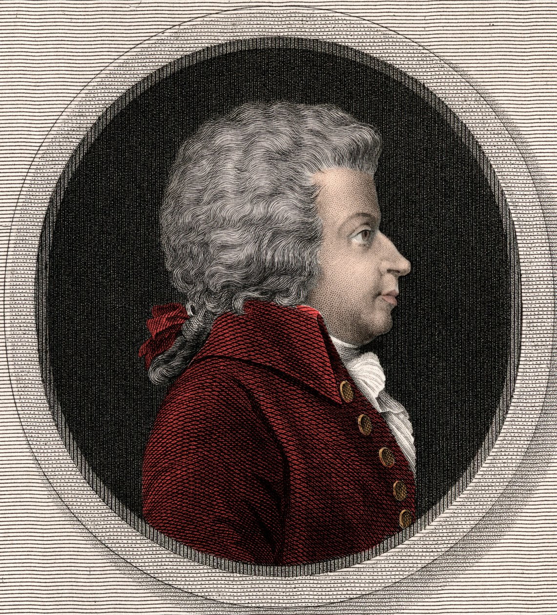 Wolfgang Amadeus Mozart 1756-1791 - نقش - القرن التاسع عشر بواسطة فنان غير معروف