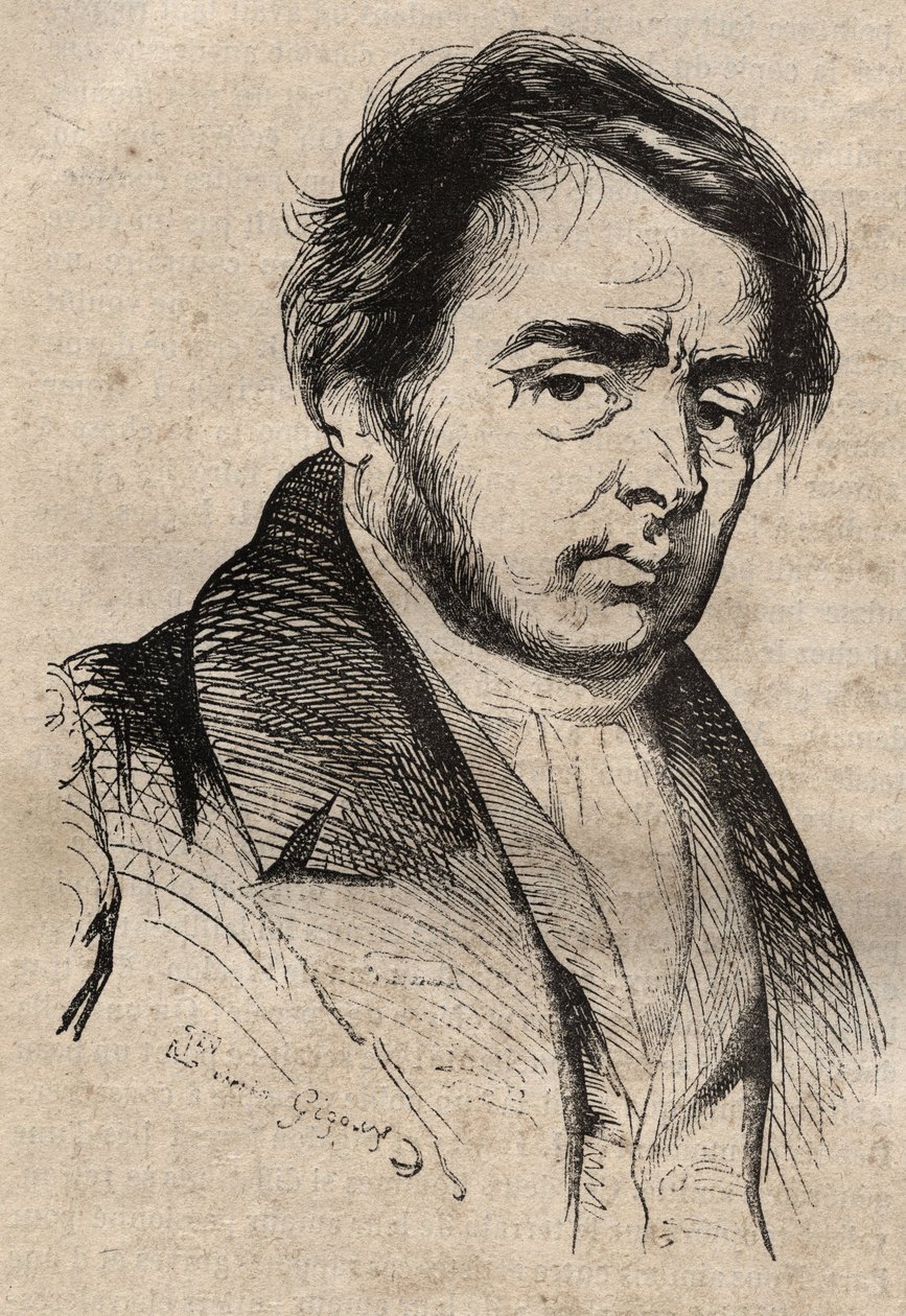 Xavier Sigalon (1787-1837) رسام ونقش بواسطة فنان غير معروف