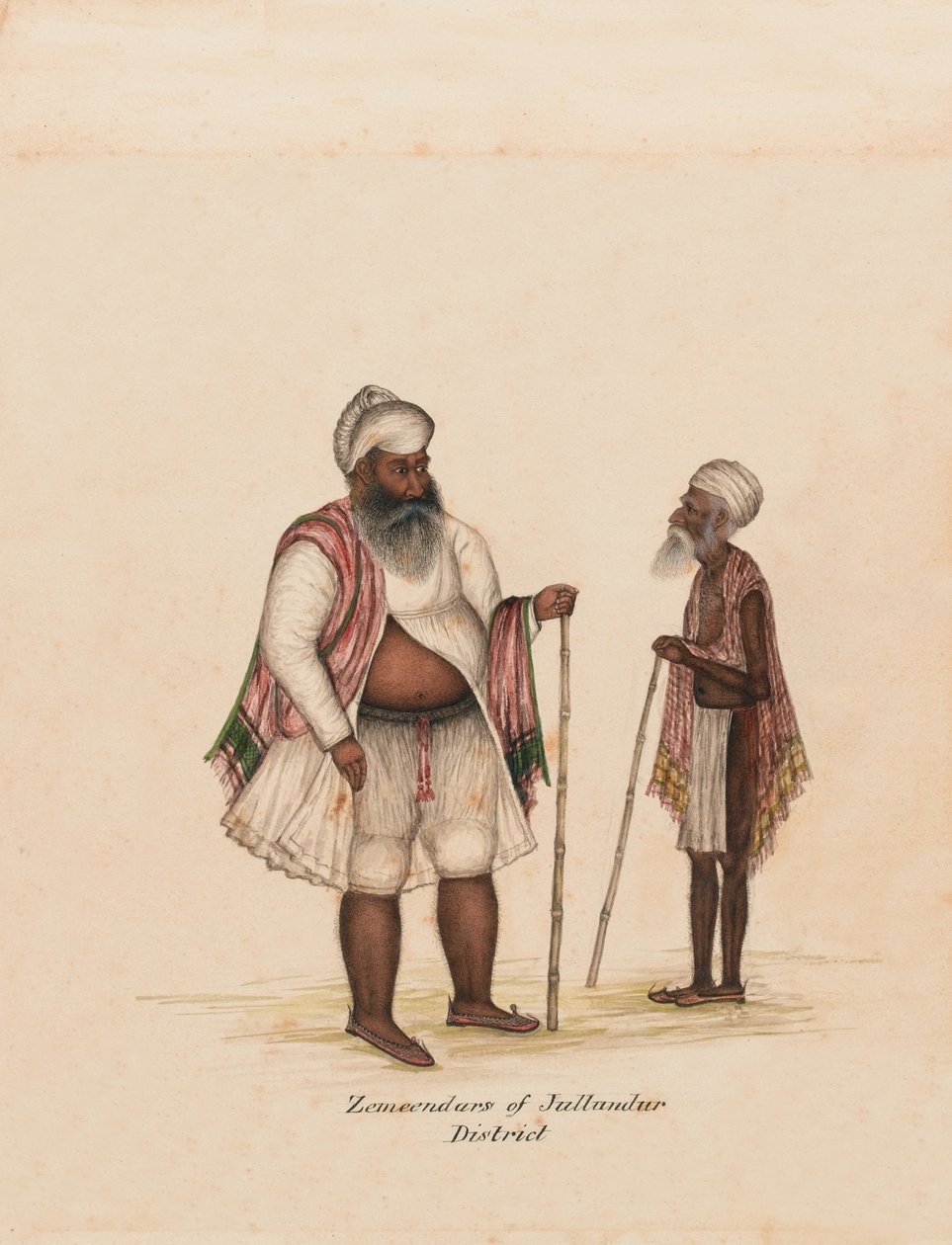 "Zemendars of Jullundur District" ، حوالي عام 1850 بواسطة غير معروف
