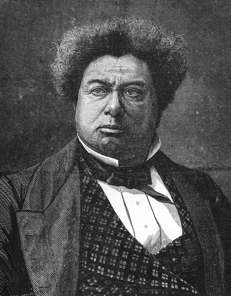 صورة والد ألكسندر دوما. الروائي والكاتب المسرحي الفرنسي (1802-1870). بواسطة فنان غير معروف