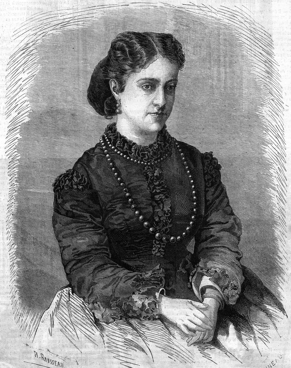 صورة أديلينا باتي. مطرب إيطالي (1843-1919) نقش عام 1864. بواسطة فنان غير معروف