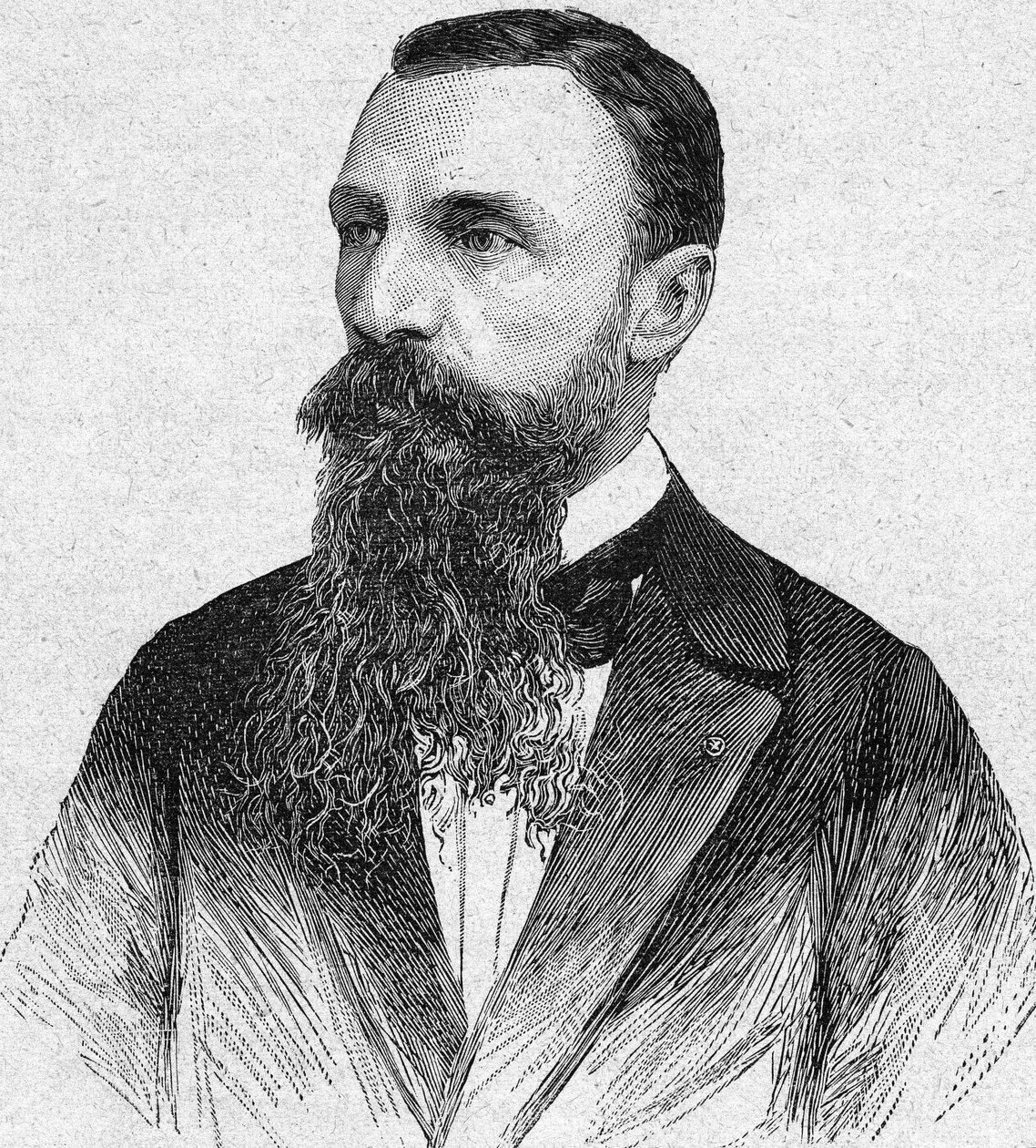 صورة أوغست بافي. مستكشف ودبلوماسي فرنسي (1847-1925) نقش عام 1893. بواسطة فنان غير معروف