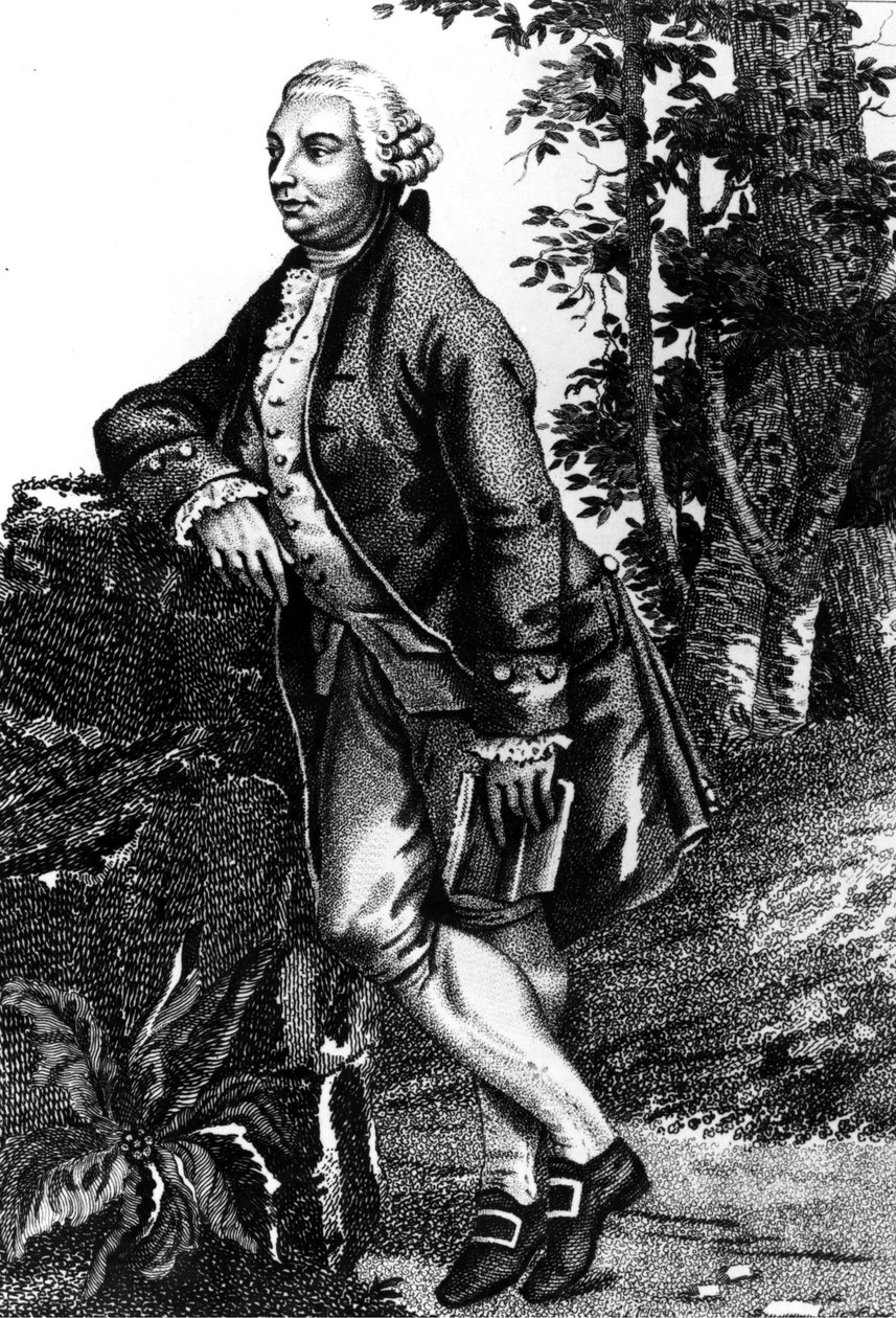 صورة لديفيد هيوم. الفيلسوف الاسكتلندي (1711 حتى 1776). بواسطة فنان غير معروف