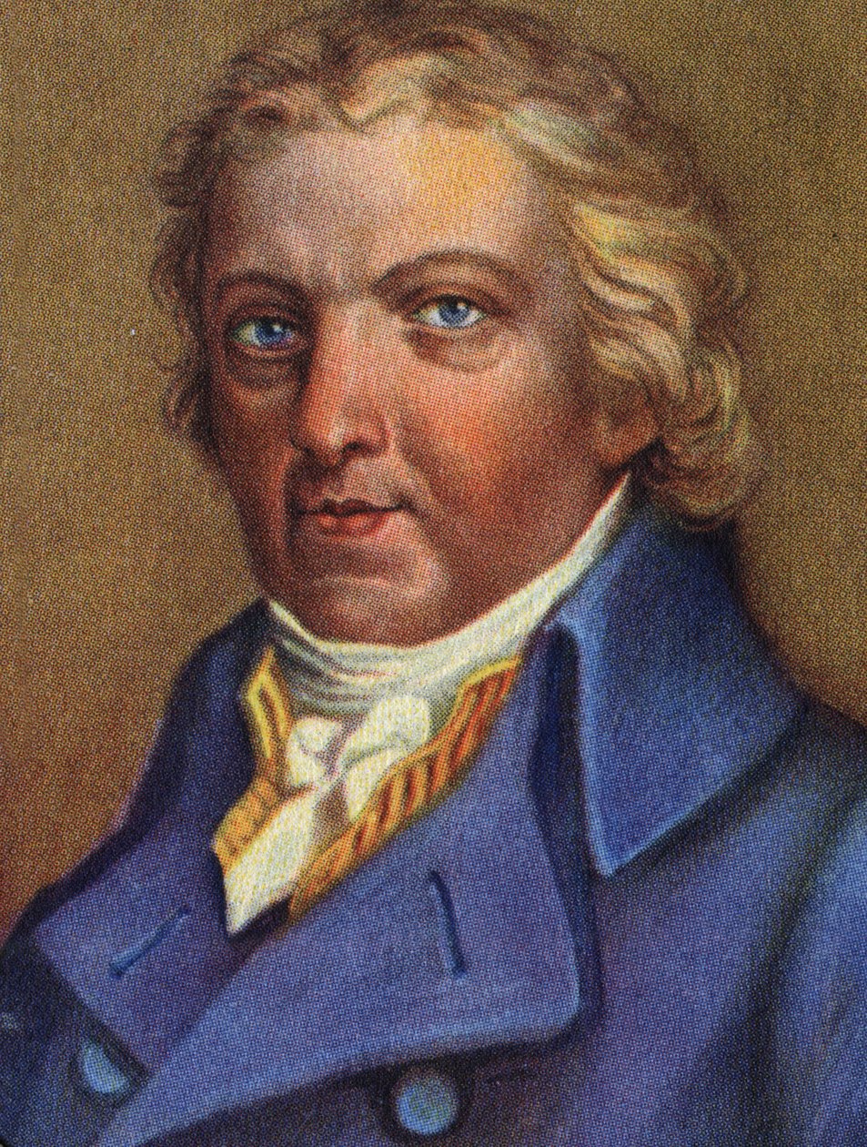 صورة لإدوارد جينر (1749-1823)، طبيب إنجليزي، مكتشف المناعة ضد الجدري. بواسطة فنان غير معروف