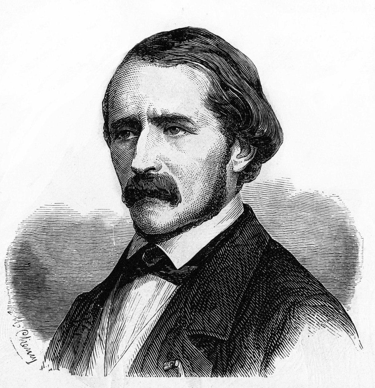 صورة للفيلسوف الفرنسي اميل سايسه. 1814-1863. بواسطة فنان غير معروف