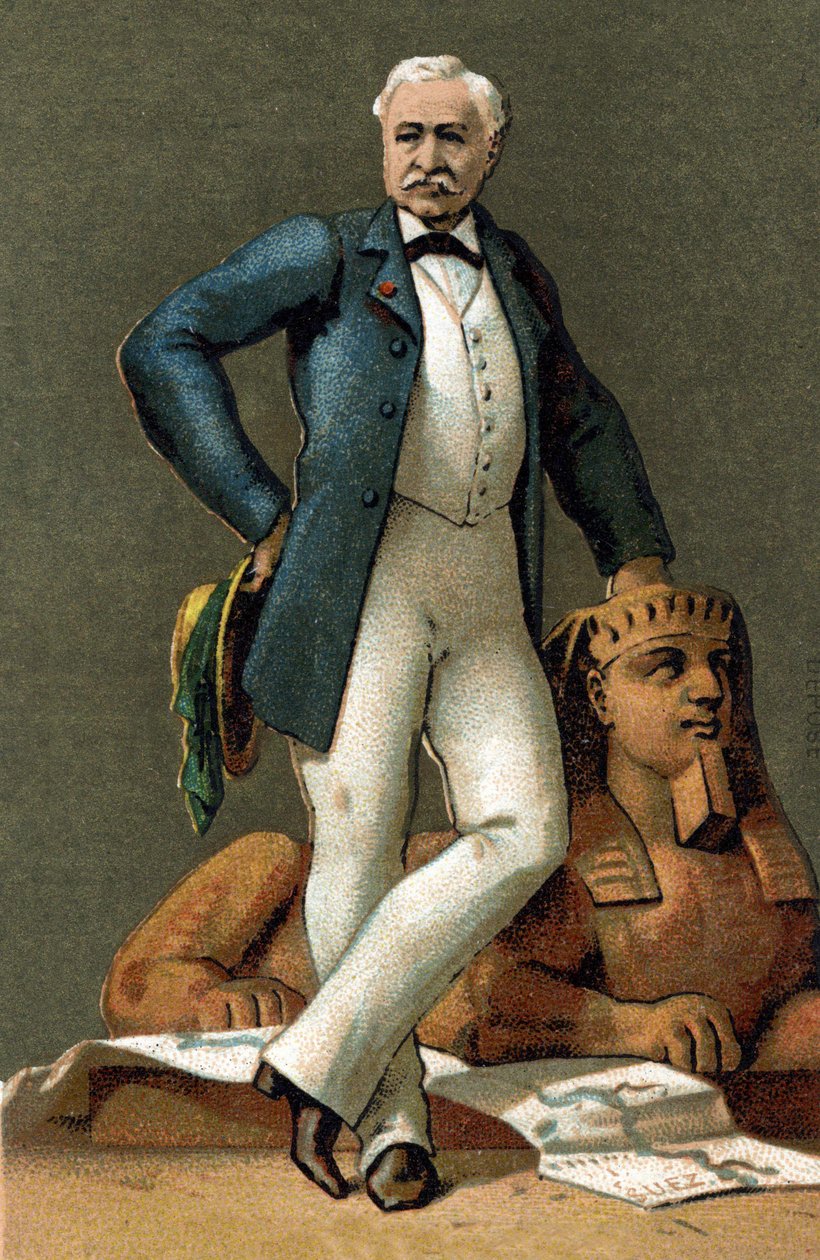 صورة لفرديناند دي ليسبس (1805-1894) ، دبلوماسي ومسؤول فرنسي ، في عام 1885. بواسطة فنان غير معروف
