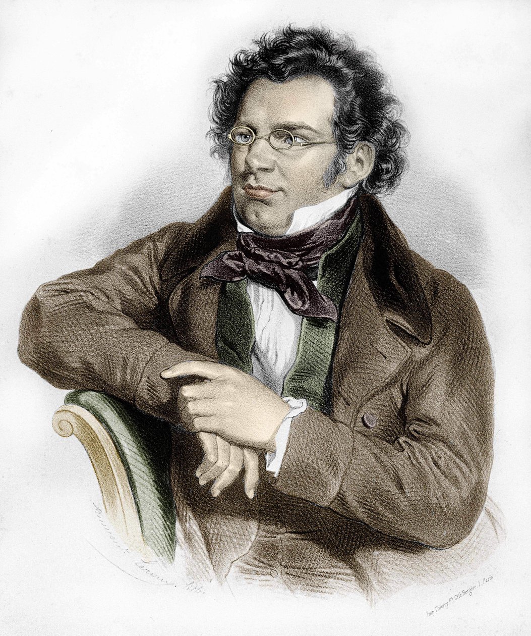 صورة فرانز شوبرت (1797-1828) ، الملحن النمساوي. بواسطة فنان غير معروف