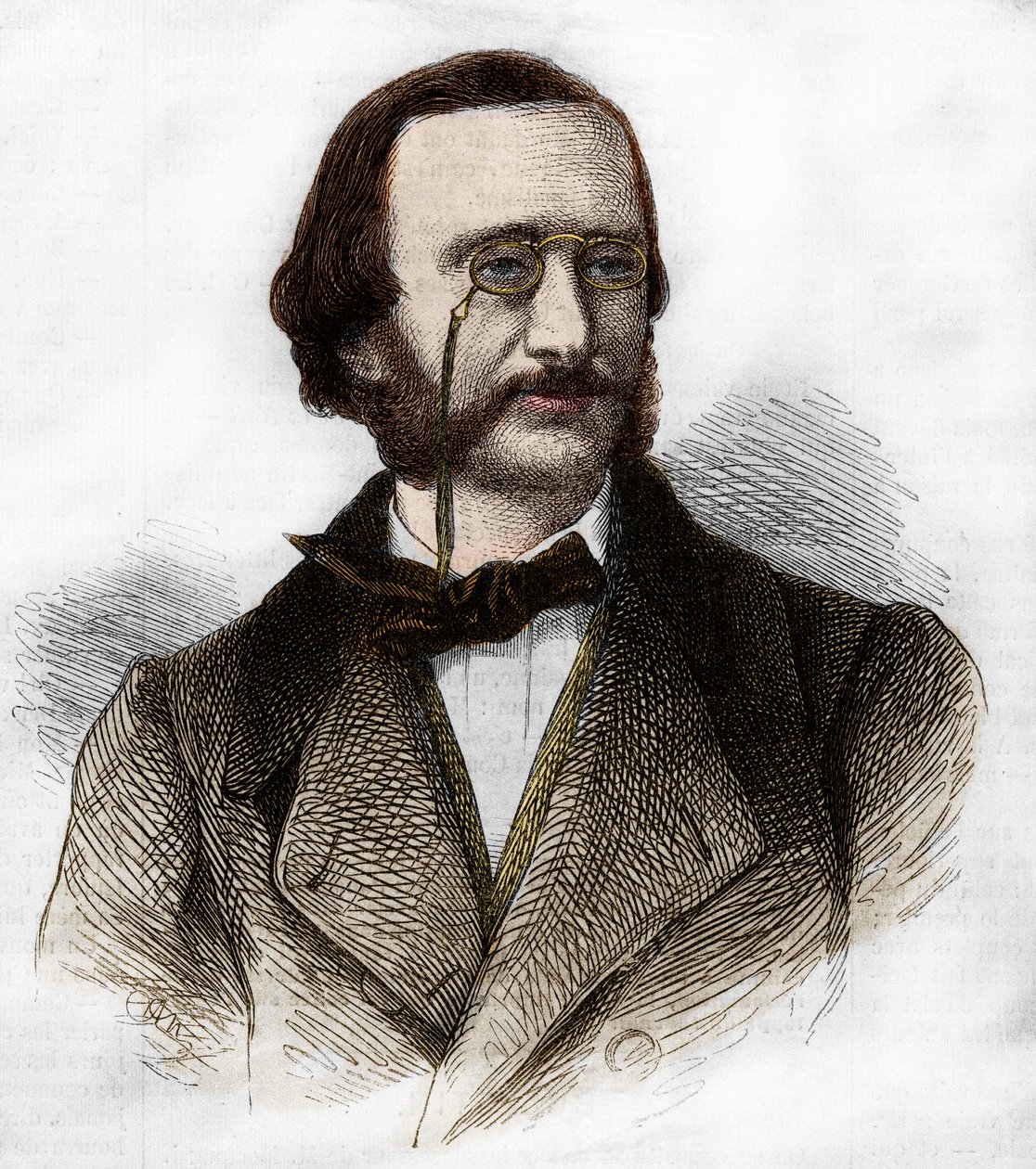 صورة جاك أوفنباخ (1819-1880) ، الملحن الألماني ، المتجنس بالفرنسية. بواسطة فنان غير معروف