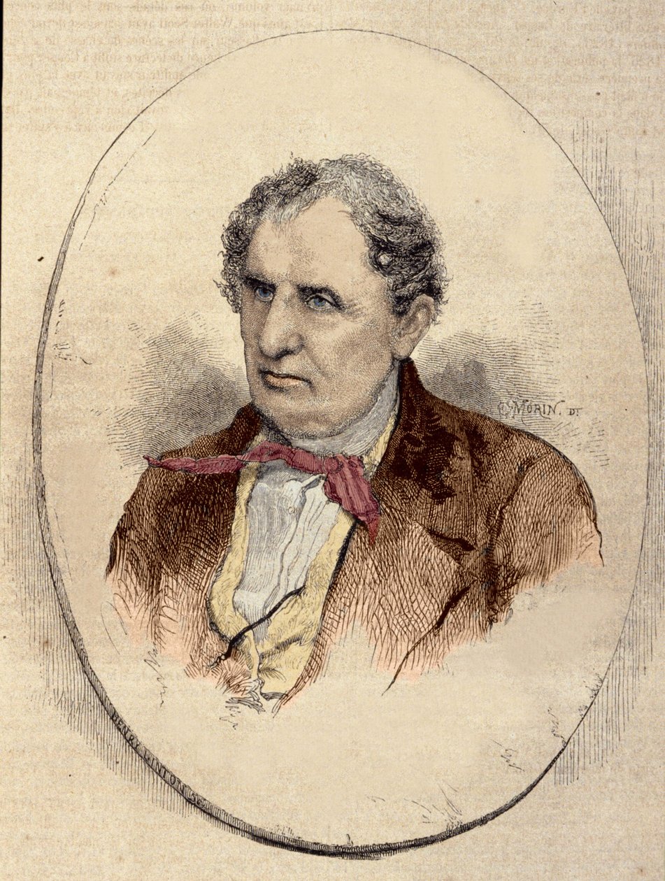 صورة جيمس فينيمور كوبر (1789-1851) ، الروائي الأمريكي. بواسطة فنان غير معروف