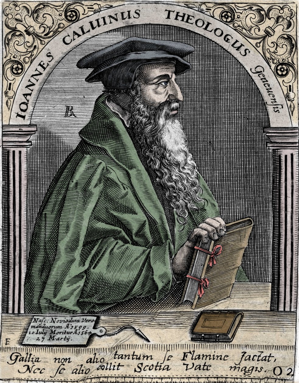 صورة جان كالفين (1509-1564) ، مصلح وكاتب ديني فرنسي. بواسطة فنان غير معروف
